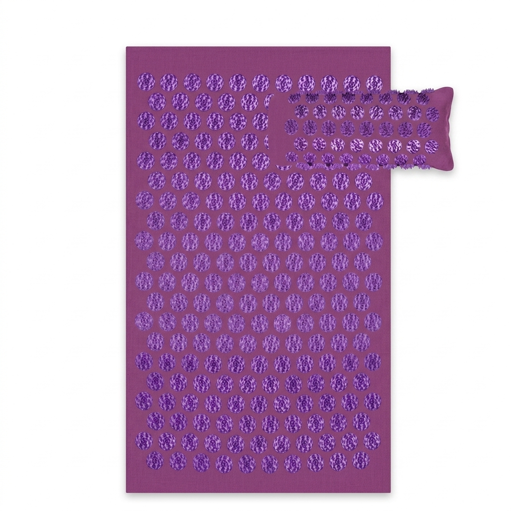 Massage mat with pillow for daily wellness routine