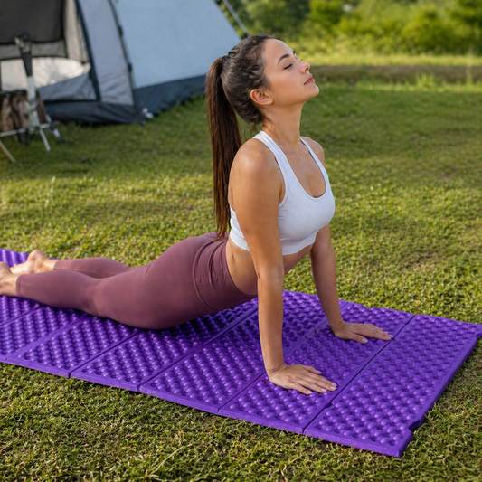 Portable yoga mat for outdoor workouts
