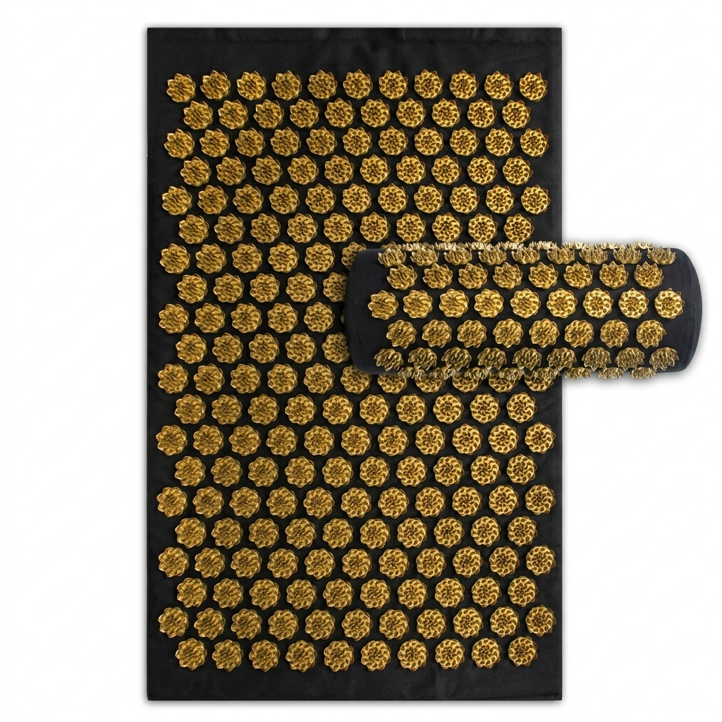 Acupressure mat texture close up spike design