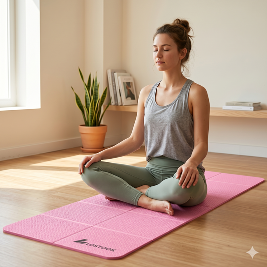 TPE yoga mat for home workouts